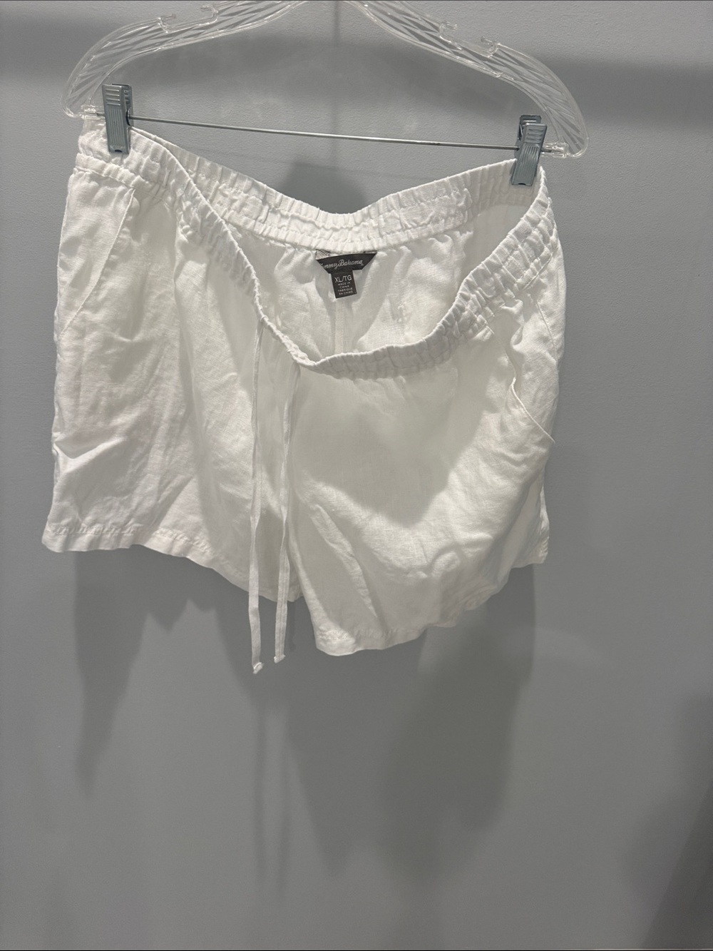 White Linen-Blend Drawstring Shorts - Tommy Bahama